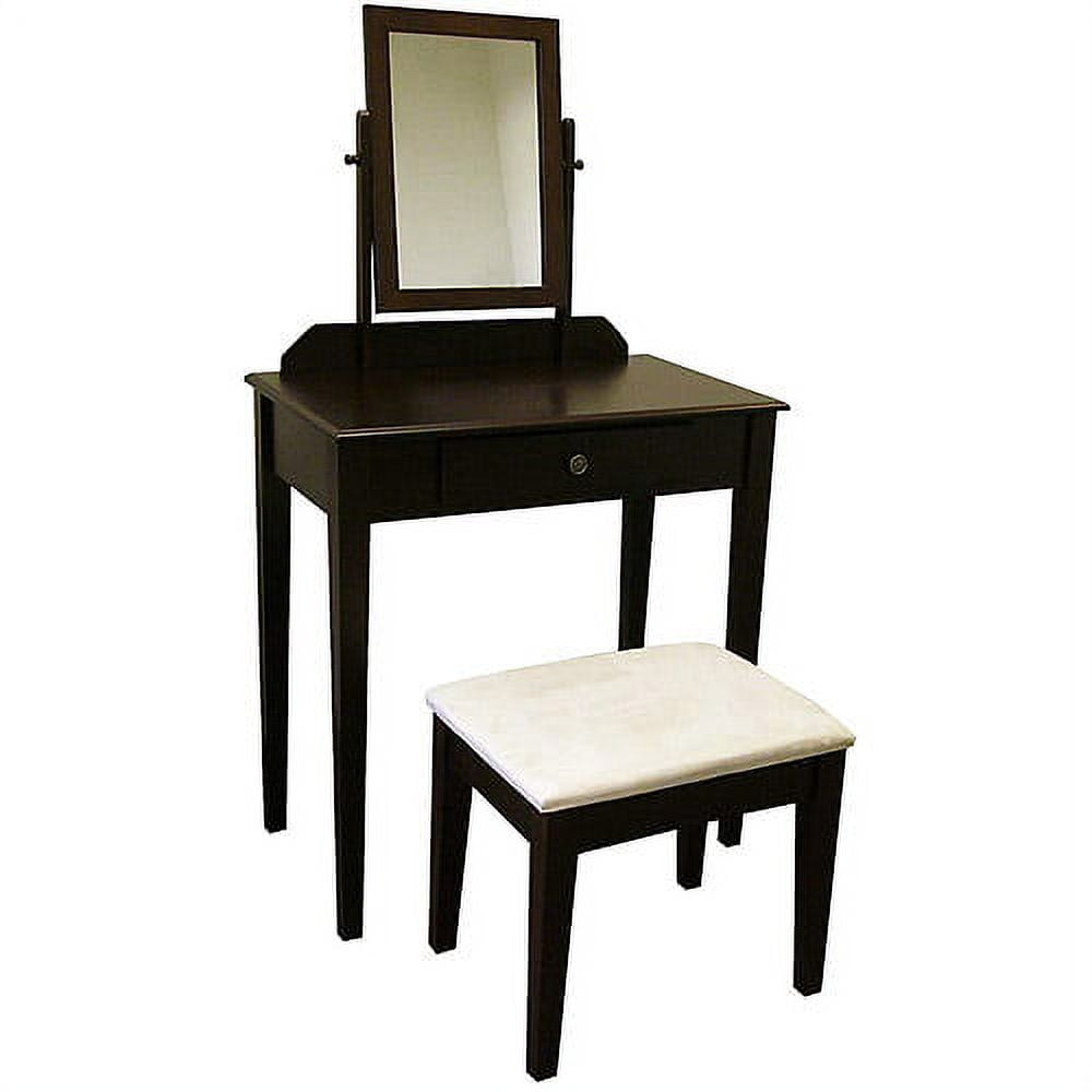  Ore International Kennedy 3-Piece Bedroom Vanity Set Espresso