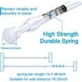 thumbnail image 6 of 2pcs White Tension Rods 15.7 to 28 Inch, No Slip Tension Curtain Rod Adjustable Small Curtain Rod, Spring Kitchen Curtain Rods, Expandable No Drilling, 6 of 7