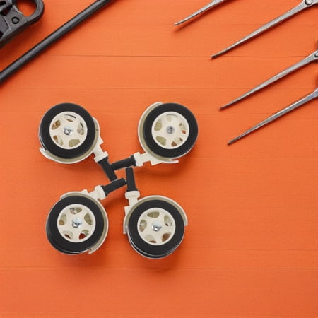 Luxshiny 4-Pack Dual Wheel Replacement Casters for Walkers, Smooth Rolling Wheels for Home Flooring Use