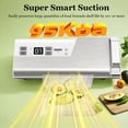 thumbnail image 3 of TINKLE WELL Powerful Vacuum Sealer, One-Hand Operation, Double Sealing Strips, Built-in Cutter, Timer Display, with 2 Bag Rolls & 5 Pre-cut Bags, White, 3 of 7
