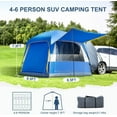 thumbnail image 3 of MOPHOTO SUV Tents for Camping 4 People, PU 3000mm Waterproof SUV Tent Attachment Tailgate Tent for Car Jeep Van, Spacious Space 8.2'L x 8.2'W x 7.2'H with 2 Awnings & Double Door, 3 of 9