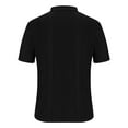 thumbnail image 3 of Shorts for Men, Men's Short Shorts, Men Button Up Spring Fall Short Sleeved V-Neck Knitted Breathable Elastic Hollow Top, 3 of 4