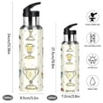 thumbnail image 2 of Water Bottles 20oz Straw Lid Wide Mouth Stainless Steel for School Sport Travel Cartoon Trophies, 2 of 9