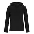 thumbnail image 5 of ZRGHAOYLQ Ultra Thin Muscle Hoodies for Men High Stretchy Workout Pullover Slim Fit Long Sleeve Hooded Sweatshirt Breathable Cotton Hoodie Tops for Gym Fitness Running Black L, 5 of 7