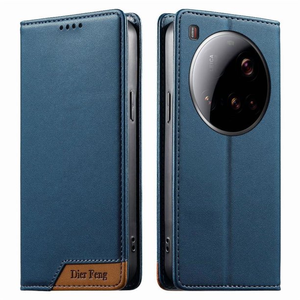 Funda Tipo Cartera de Cuero Sintético para XIAOMI 15 Ultra Bloqueo RFID, con Ranuras para Tarjetas y Bolsillo para Efectivo, Cierre Magnético Fuerte Azul