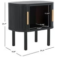thumbnail image 3 of SAFAVIEH Tealla Contemporary Tambour Door Nightstand,Black/Gold, 3 of 14