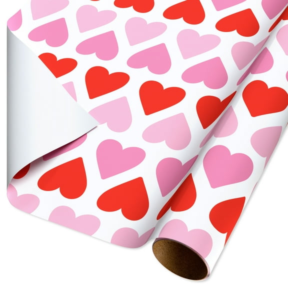 American Greetings 20 Sq. ft. Valentine's Day Wrapping Paper, Heart-Themed (1-Roll, 30 in. x 96 in.)