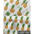 thumbnail image 6 of Summer Pineapple Linen Curtain Valance for Bedroom/Bathroom/Kitchen/Office/Living/Dining Room Windows,Exotic Tropical Fruit Geometric Stripes Pocket Topper Drapes Decorative Cafe Drapery Panel 60x18, 6 of 6