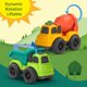 thumbnail image 4 of YZhouD - Coche de juguete para niños de 1 a 3 años, sin BPA, sin ftalatos, con PVC, camión volquete, mezclador de cemento, regalos de cumpleaños de Pascua y Navidad para niños de 2, 3 y 4 años, apto, 4 of 4