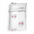 thumbnail image 4 of Emoticon Shopping Tote Bag, Cat Faces Pink Heart Shaped Eyes Romantic Animal Kitty Mascot in Love, Sturdy Fabric Foldable Lightweight Market Bag for Daily Use, Pale Grey Pink White, by Ambesonne, 4 of 4