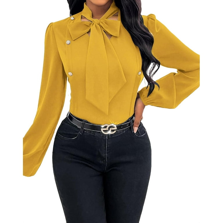 Yellow blouses for deals ladies