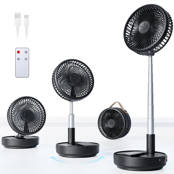 Ventilador recargable oscilante portátil Primelove de 8 pulgadas, 10400 mAh