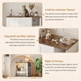 thumbnail image 4 of Historyli Large Cat Litter Enclosure for Self-Cleaning Litter Boxes,Hidden Litter Box Cabinet with Litter Collector,Adjustable Dog Proof Shelf & Storage,White, 4 of 7