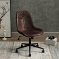 thumbnail image 4 of Duhome Office Desk Chair Faux Leather Swivel Desk Chair for Computer Adjustable Task Chair, Dark Brown, 4 of 8