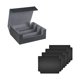 thumbnail image 3 of Caja para baraja de cartas coleccionables, almacenamiento de cartas de juego, exhibición resistente, coleccionable fuerte con 4 Negro Gris, 3 of 9