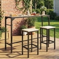 thumbnail image 2 of Outsunny 55" Outdoor Bar Table with Built-In Bottle Opener, Steel Frame, 2 of 10