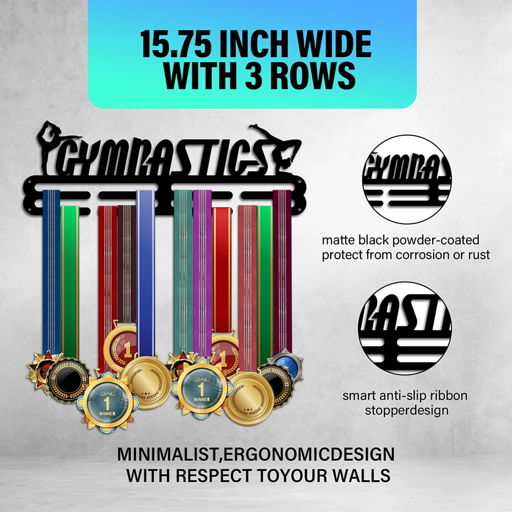 Gymnastics Medal Hanger Medal Display Sports Ribbon Holder Competition Medal Holder Medals Display Awards Medal Rack Wall Mount