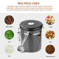 thumbnail image 4 of Airtight Coffee Containers Stainless Steel Canister w/ CO2 valve & Spoon for Kitchen Food Storage, 4 of 7
