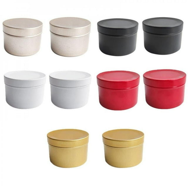 10pcs Tins Aluminum Jars Metal With Lids Candles Cans Tins Jars Travel Containers For Candles