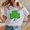 White, variant on VgaVtl T Shirts for Women Plus Size St. Patrick's Day Short Sleeve Ladies Tops Holiday Cute Classic Fit Shamrock Tops,Black 3XL