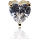 thumbnail image 2 of Arete tipo broquel CYRA corazón de cristal, 2 of 2