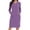 Purple, variant on YHAJDS Casual Dress with Sleeves Women Midi Dresses Solid Color V Neck Hooded Sweatshirt Dress Long Sleeve Side Pockets Fall Dresses for Women Comfortable Mid Calf Length Suitable for Daily Wear
