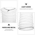 thumbnail image 2 of Paper Floor Lamp Shade Nordic Style Foldable Paper Lamp Cover Modern Floor Light Bulb Cage Guard for Living Room Bedroom, 2 of 8