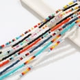 thumbnail image 4 of XIJIN 8Pcs Handmade Beaded Anklets for Women Boho Colorful Beads Ankle Bracelets Set, 4 of 5
