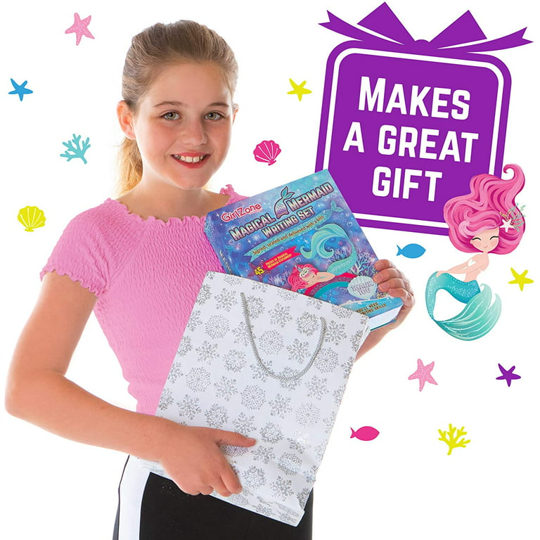GirlZone Mermaid Stationary Gift Set for Girls, 45 piece Girls 9-12
