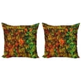 thumbnail image 1 of Ambesonne Fall Throw Pillow Cover 2 Pack, Colorful Leafage Vivid, 24", Multicolor, 1 of 2