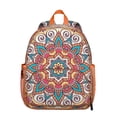 thumbnail image 1 of Symmetry Elements Students Backpack - Boho Chic Mandala Design with Mystic Spirituality and Balance Pattern, Durable Lightweight Oxford Fabric for Students, 1 of 6