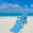 thumbnail image 3 of Funda de microfibra para sillón, , toallas para tumbona, piscina de playa con bolsillos laterales de almacenamiento, vacaciones para toma Azul Macarena cubierta de tumbona de playa, 3 of 8