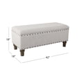 thumbnail image 3 of HomePop Upholstered Storage Bench, Brown, 3 of 15