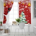 thumbnail image 5 of Fsddascl Red Snowman Christmas Blackout Curtains for Bedroom/Living Room, Thermal Insulated Kitchen Curtains, Xmas Balls Snowflake Pine Needle Grommet Darkening Window Treatment Drapes 52"x72"x2, 5 of 6
