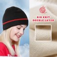 thumbnail image 4 of ZOWYA Knit Rib Cuff Beanie for Men and Women – Knit Hat Skull Ski Cap with Solid Color/Stripe, 4 of 5