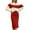 Red, variant on QHFBli Womens 2 Piece Sweater Skirt Sets Color Block Knit Sweater Top Bodycon Skirt Two Piece Outfits