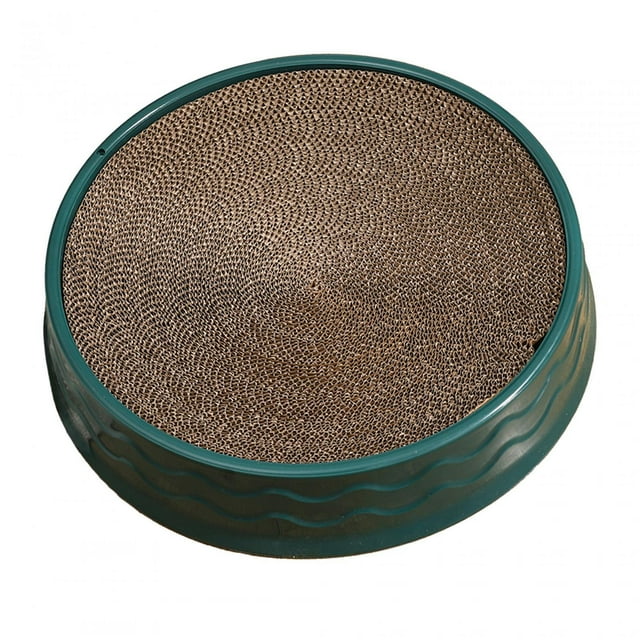 Rascador 2 en 1 para gatos, cama, tumbona, estera para gatos de interior, garra de molienda, rascador de cartón, almohadilla para rascar, suministros verde oscuro