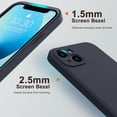 thumbnail image 4 of for iPhone 13 Case Silicone with Screen Protector - [Compatible with MagSafe] - Camera Cover - Slim Fit Protective Magnetic Phone Case 6.1" for Women Girls Dark Blue, 4 of 13