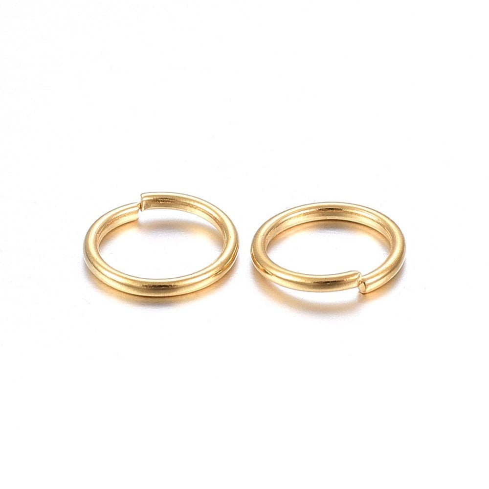 304 Stainless Steel Open Jump Rings Golden 20 Gauge 4.5x0.8mm Inner Diameter: 3mm