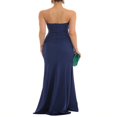 thumbnail image 4 of Robe Portefeuille Sans Manches à Épaules Dénudées pour Femmes Robe Longue Fendue à Volants Décontractée pour Fête, 4 of 5