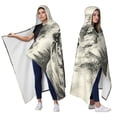 thumbnail image 2 of Cool Grizzly Bear Wearable Blanket Hoodies for Women Men Adults Bear Lovers Soft Warm Mountain Forest Roaring Bears Hooded Blankets for Home Bed Decor Halloween 50x60 Inch, 2 of 5