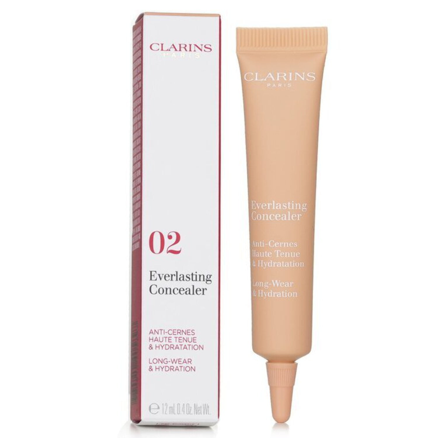 CLARINS 0.4 EVERLASTING CONCEALER #02 LIGHT MEDIUM