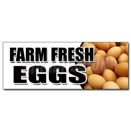 12" FARM FRESH EGGS DECAL sticker organic range free milk ...