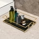thumbnail image 4 of Bandeja de tocador de baño Sunnimix organizador de Maquillaje de mármol color negro, 4 of 8