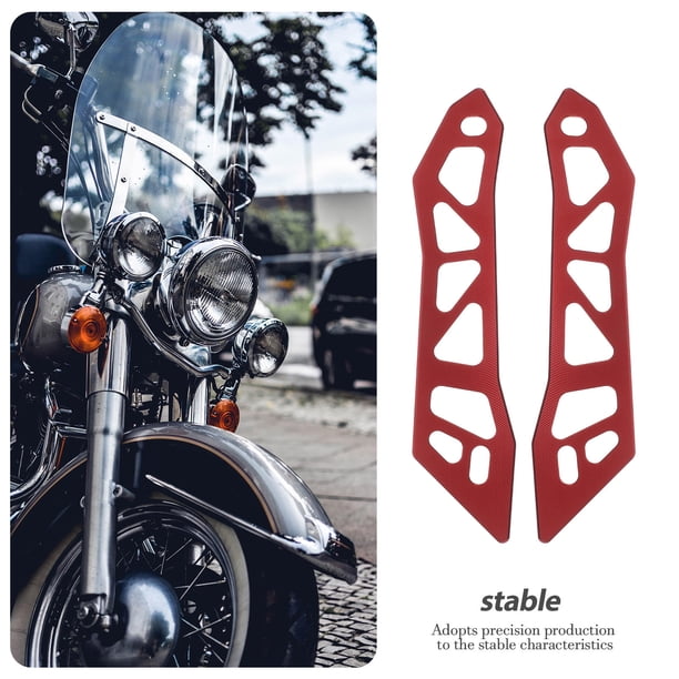 unbranded 1Par Soporte De Montaje Para Parabrisas Motocicleta Aluminio Rojo Compatible Con Yamaha Nmax155