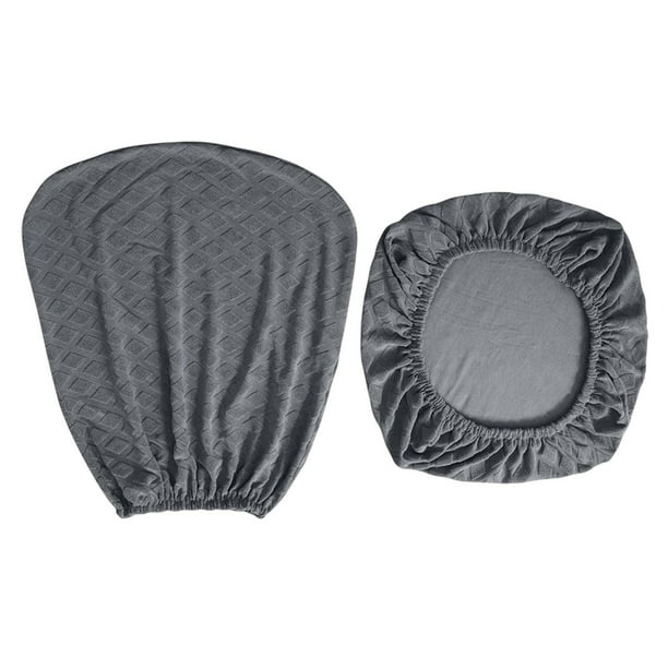 Protector de silla giratoria, funda para silla de oficina, funda para silla de comedor, elástica gris