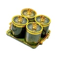 thumbnail image 4 of Plato para servir refrigerios de frutas secas Perfecl Bandeja verde 4 cuadrícula, 4 of 8