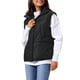 thumbnail image 4 of Chaleco acolchado sin mangas para mujer INSPIRE CHIC, con cuello alto, ligero y cálido, abrigo acolchado M negro, 4 of 6
