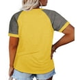thumbnail image 3 of Langwyqu Plus Size L-5Xl Simple Short Sleeved Women T Shirt, 3 of 4
