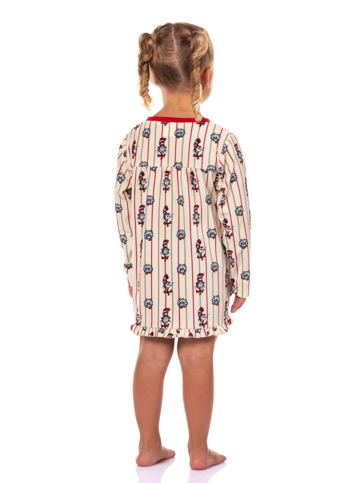Dr. Seuss Cat in the Hat Matching Family Velour Pajama Sets, Nightgown, Toddler